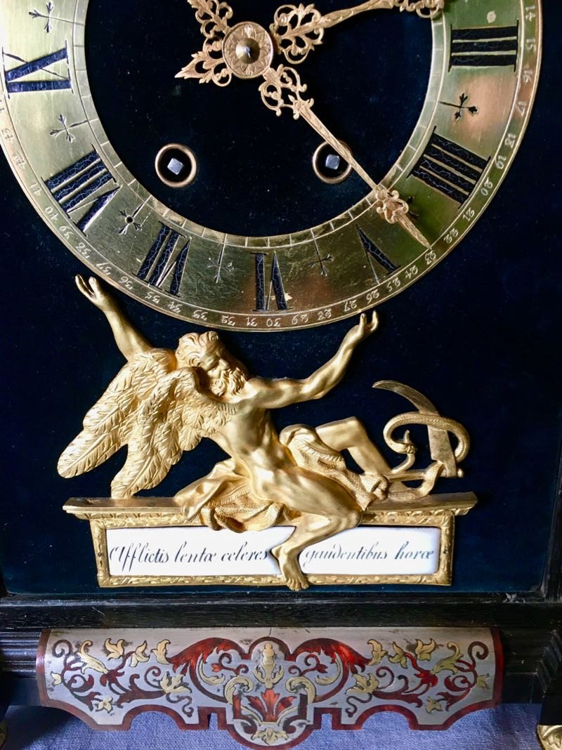 Pendule XIXe Dite Religieuse En Marqueterie Boulle-photo-2