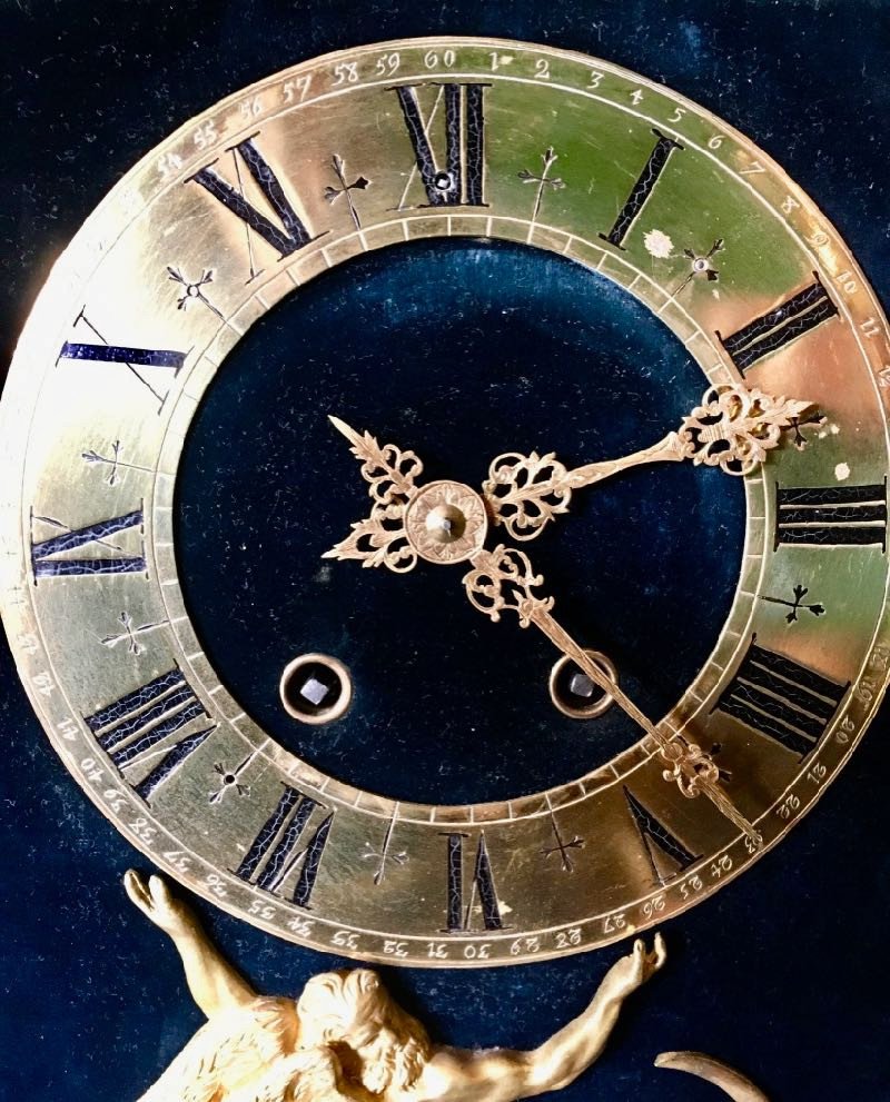 Pendule XIXe Dite Religieuse En Marqueterie Boulle-photo-3