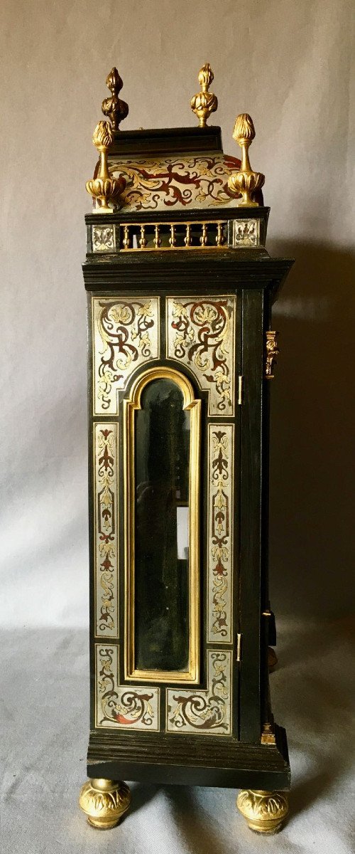 Pendule XIXe Dite Religieuse En Marqueterie Boulle-photo-4
