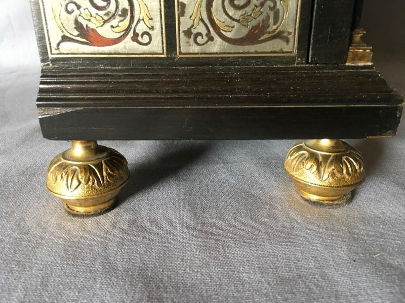 Pendule XIXe Dite Religieuse En Marqueterie Boulle-photo-1