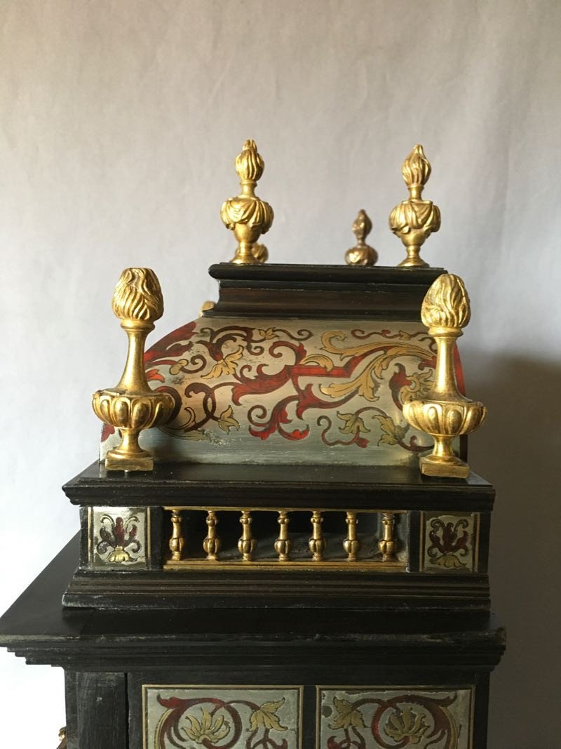 Pendule XIXe Dite Religieuse En Marqueterie Boulle-photo-3