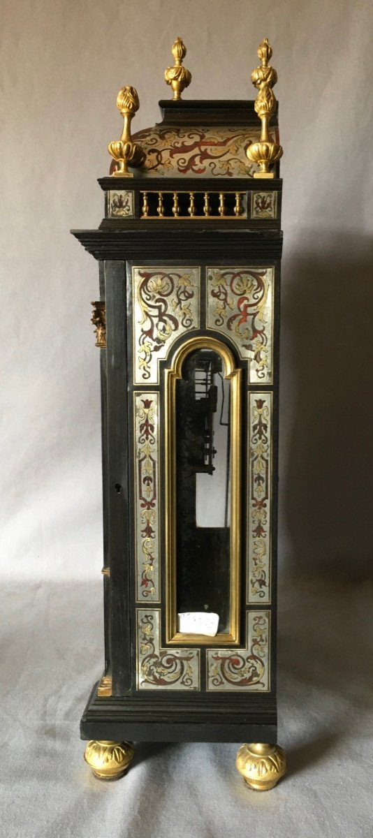 Pendule XIXe Dite Religieuse En Marqueterie Boulle-photo-8