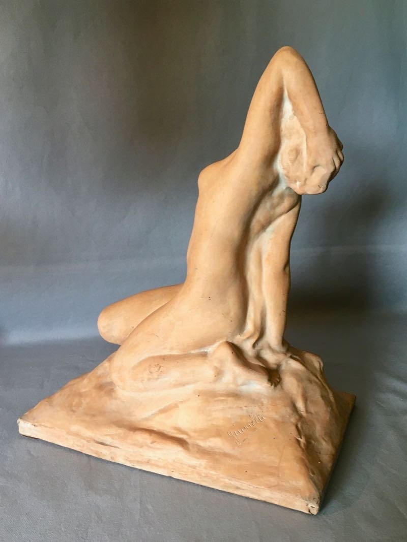 Terre Cuite Femme Nue Signée Genarelli-photo-3