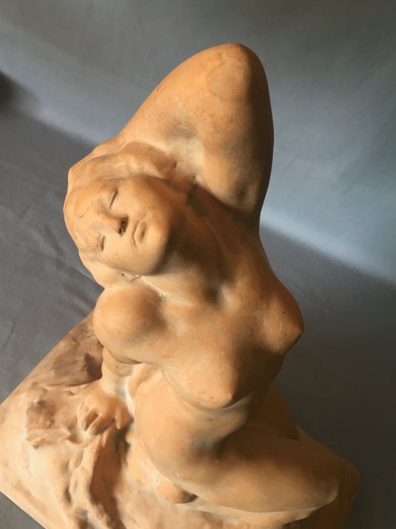 Terre Cuite Femme Nue Signée Genarelli-photo-1
