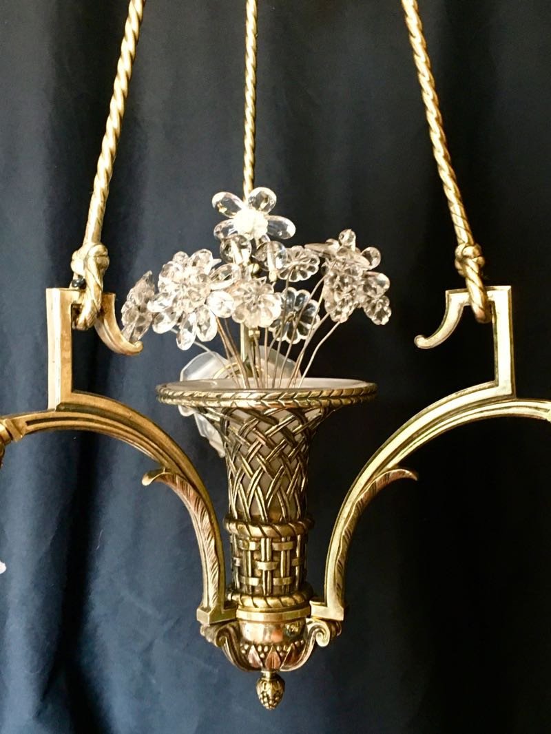 Flower Basket Chandelier Louis XVI Style-photo-1