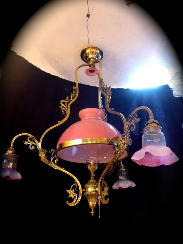 Large Art Nouveau Suspension-photo-2