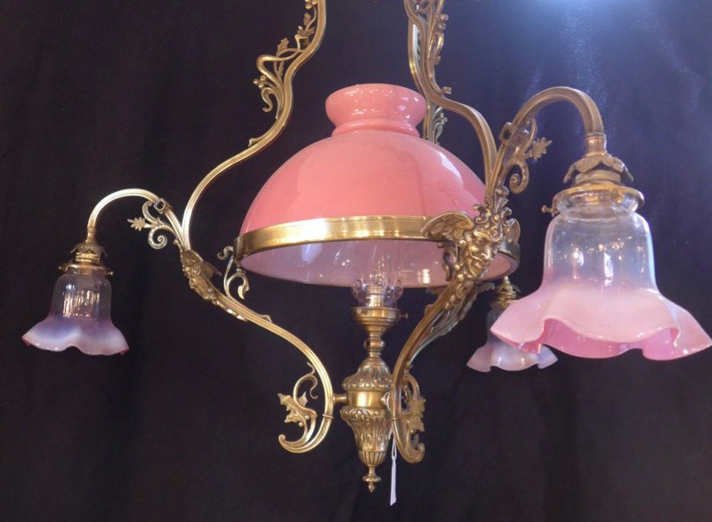 Large Art Nouveau Suspension