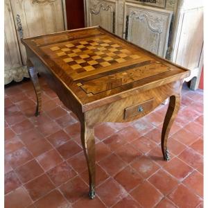 Table à Jeu Marquetée Ou Trictrac XVIIIe