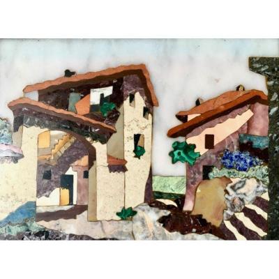 Tableau en Marqueterie de Pierres Dures Italie XIXe