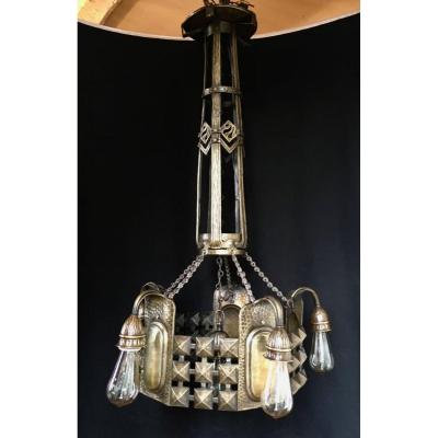 Secessionist Art Nouveau Chandelier