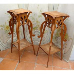 Pair Of Art Nouveau Stands