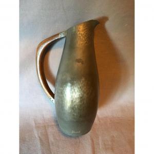 Art Deco Pewter Pitcher Pierre-amédée Plasait