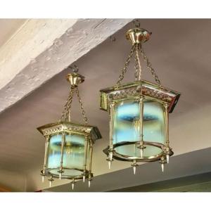 Pair Of Arts And Crafts Lanterns