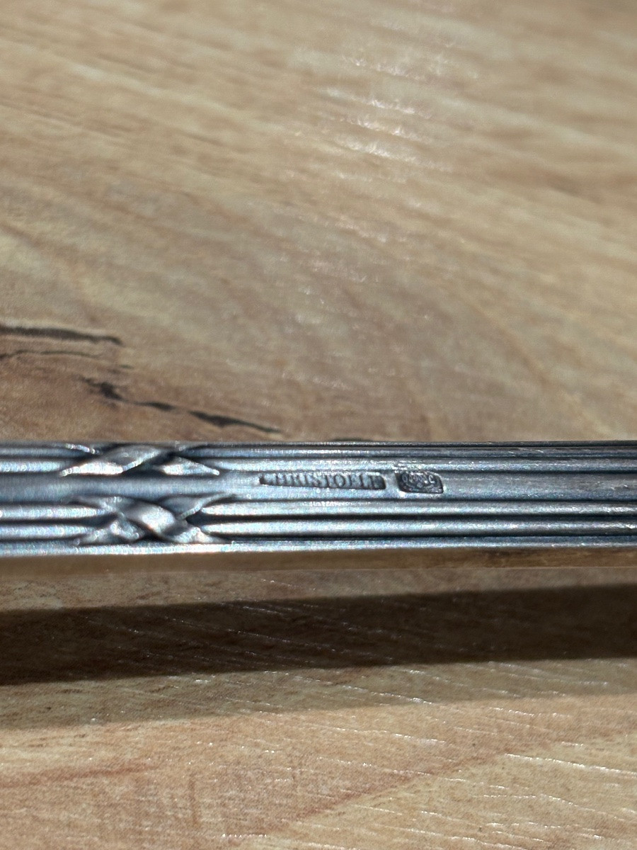 Christofle ménagère 140 pièces rubans croisés métal argenté -photo-1