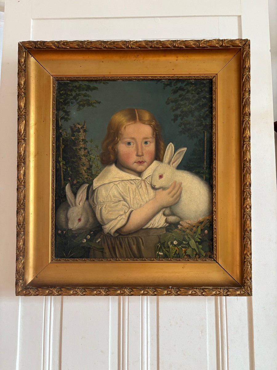 Portrait « La fillette aux lapins »-photo-2