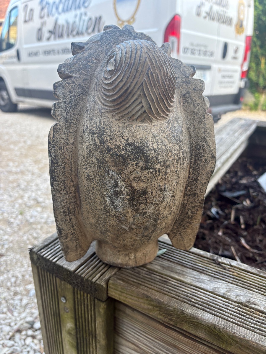 Guanyin Head In Stone.-photo-4