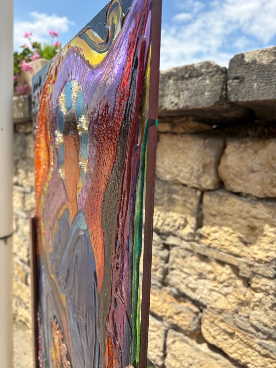 Vitrail acrylique Jean GOUJON (vallauris)-photo-3