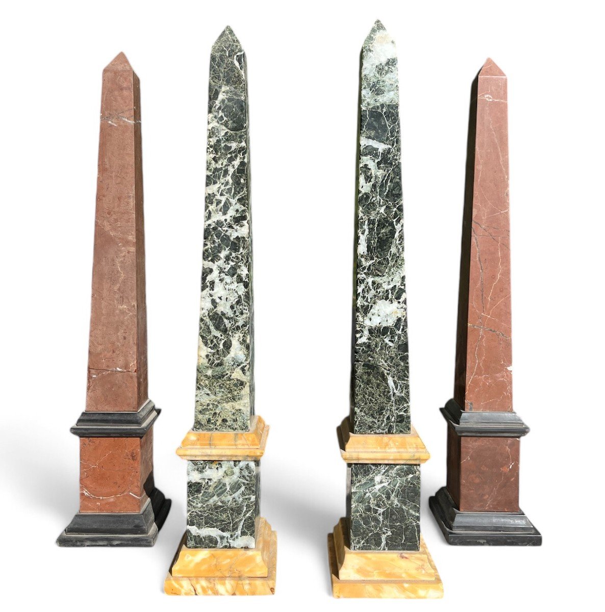 Set Of 4 Marble Obelisks