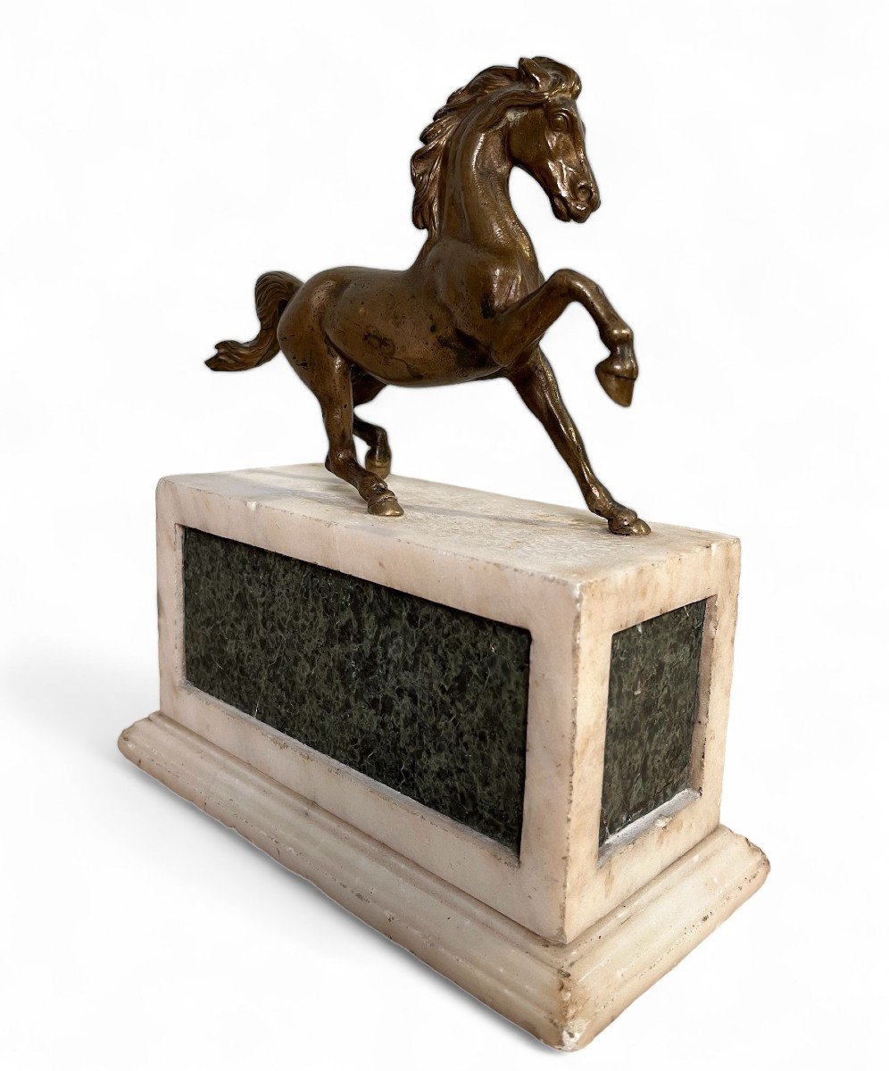 Bronze Horse On Marble Base-photo-4
