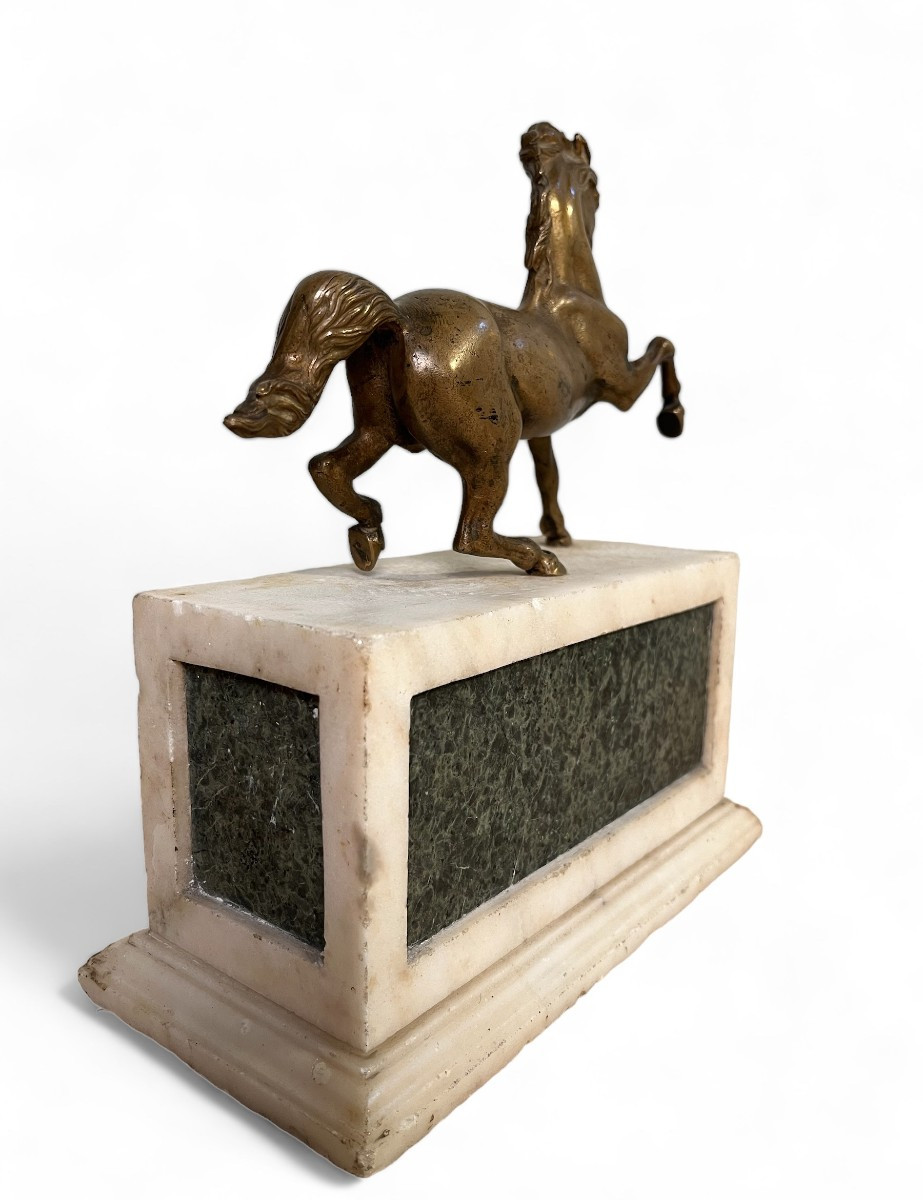 Bronze Horse On Marble Base-photo-1