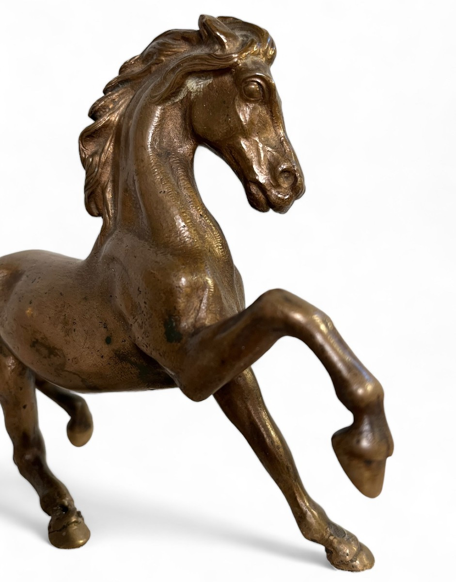 Bronze Horse On Marble Base-photo-3