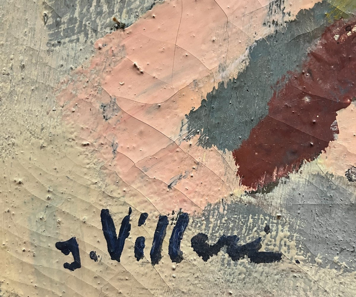 Modern Painting Signed Jean Villeri (1896-1982)-photo-4