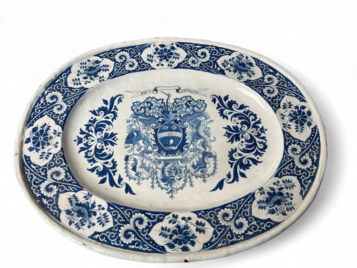 Grand Plat En Faïence Italie XVIIe Siècle-photo-1