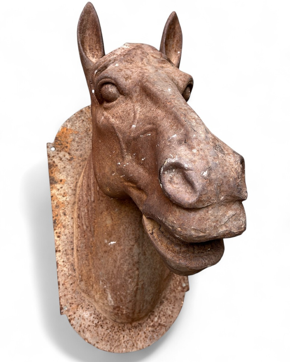Tête de cheval en fonte- France XIXe siècle-photo-4