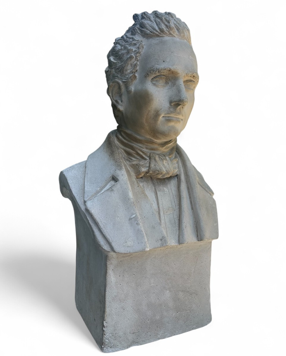 Buste en Plâtre signé P. Bonfis, 1848-photo-2