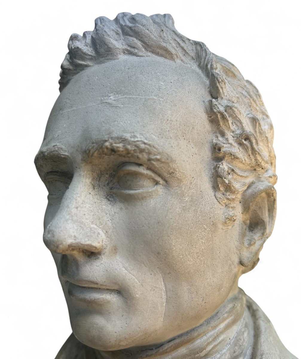 Buste en Plâtre signé P. Bonfis, 1848-photo-3