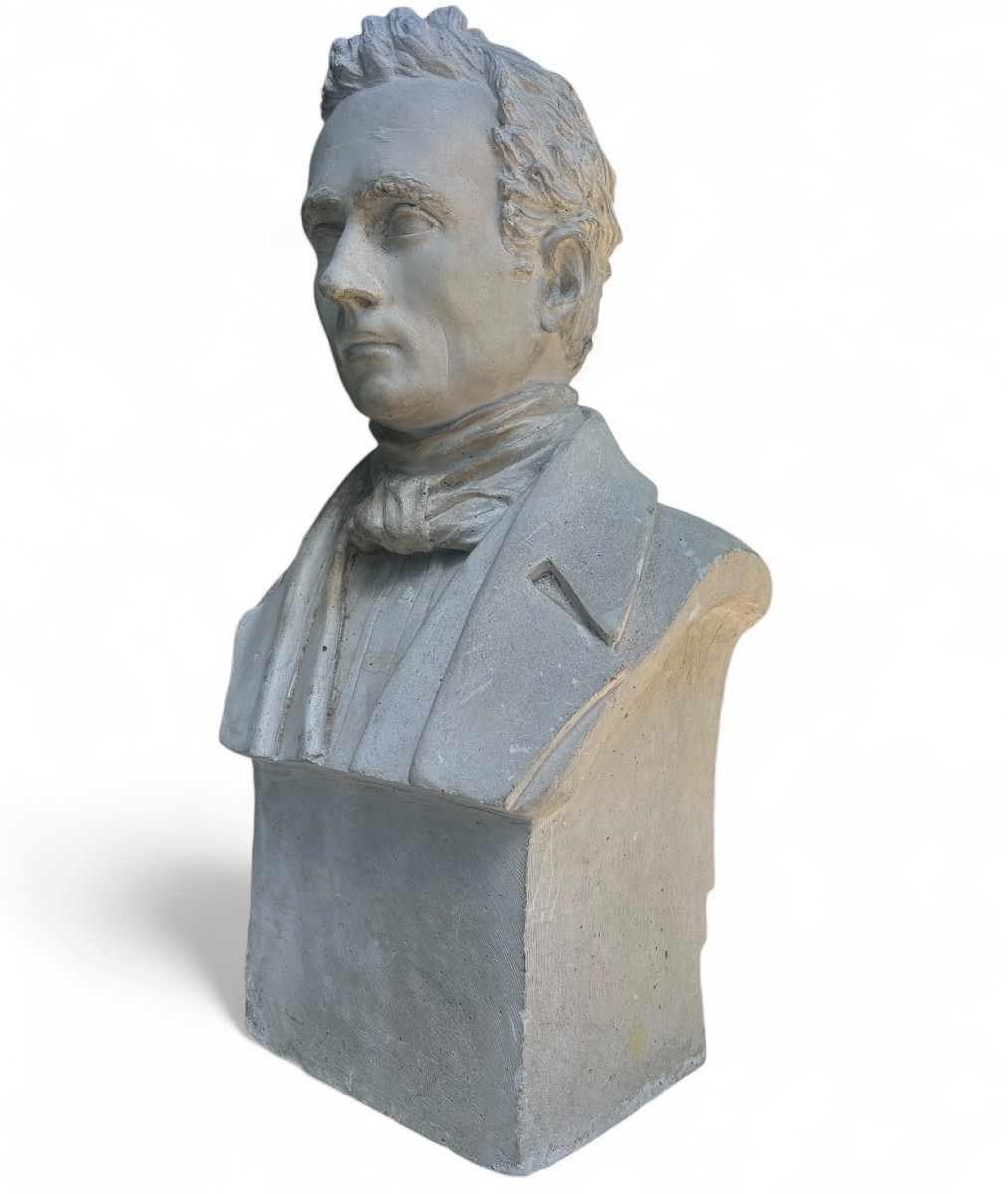 Buste en Plâtre signé P. Bonfis, 1848-photo-5