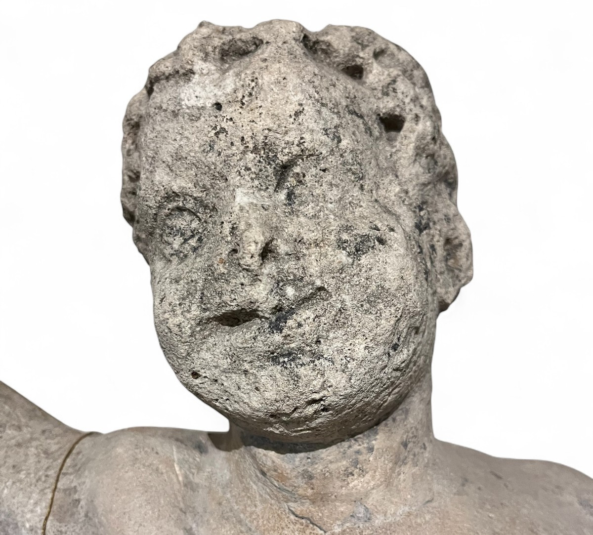 Stone Sculpture Representing Two Putti And An Urn, Renaissance Period, 16th Century-photo-4
