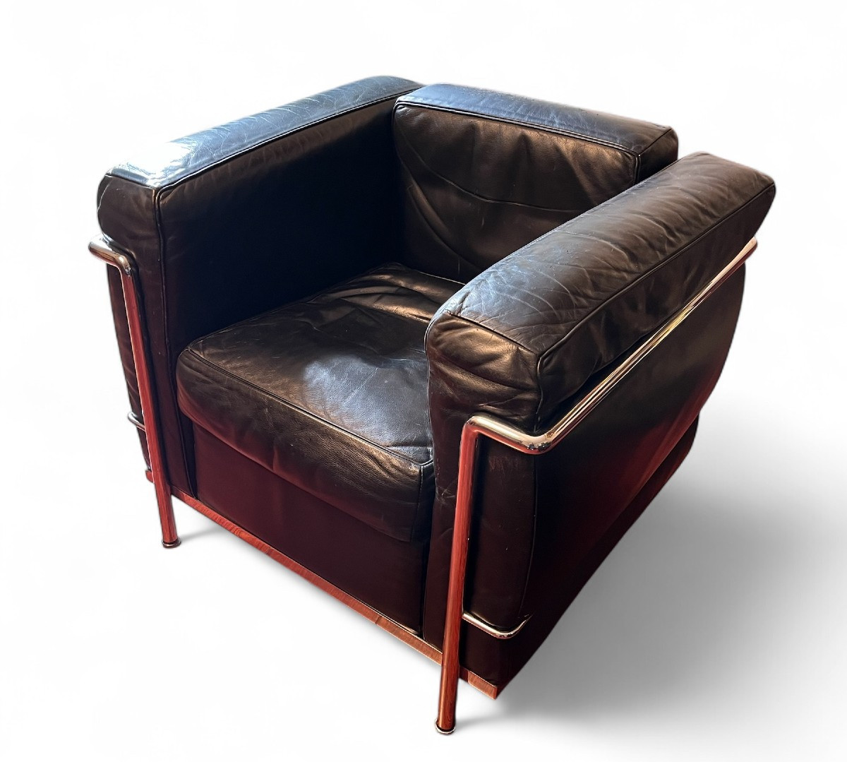 Pair Of Lc2 "great Comfort" Armchairs By Le Corbusier-photo-4
