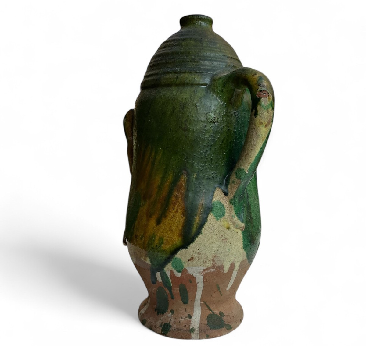 Vase anthropomorphe en terre cuite vernissée, France fin XIXe siècle-photo-4