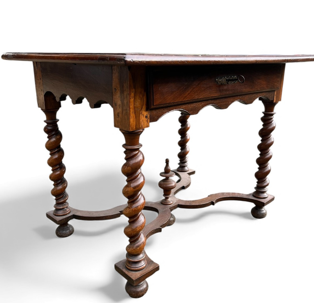 Louis XIII Style Turned Wood Table - France, 17th Century-photo-2