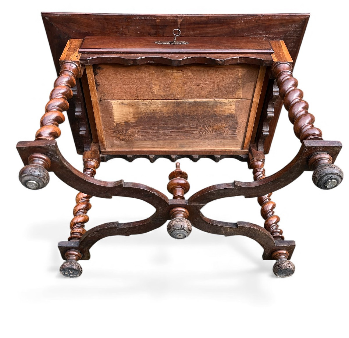 Louis XIII Style Turned Wood Table - France, 17th Century-photo-3