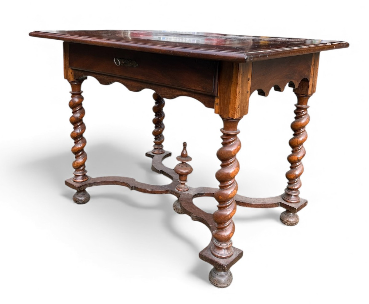 Louis XIII Style Turned Wood Table - France, 17th Century-photo-3