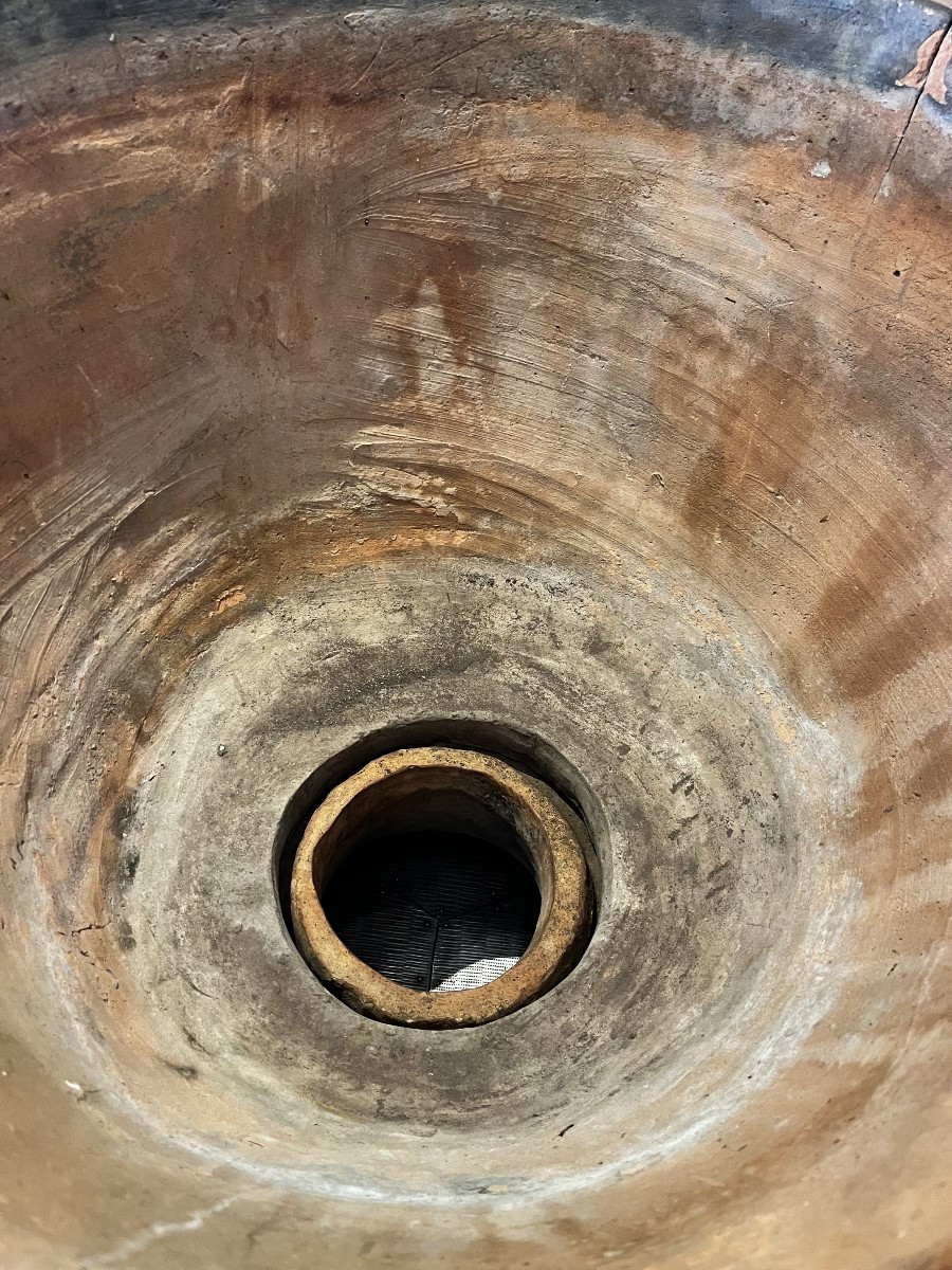 Paire de vasques en terre cuite signées Antoinetti Sienne, Italie XIXe siècle-photo-1