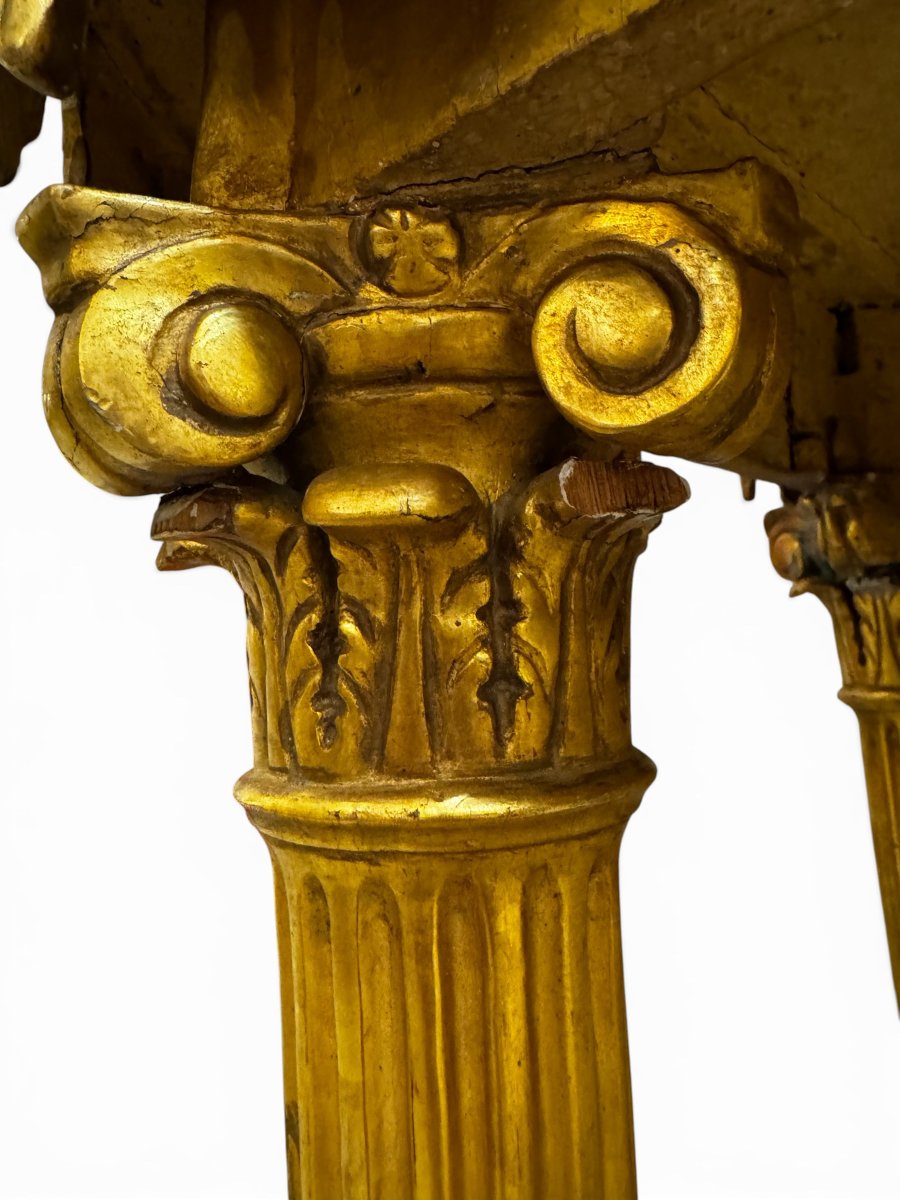 18th-century Italian Gilded Wooden Console Table-photo-3