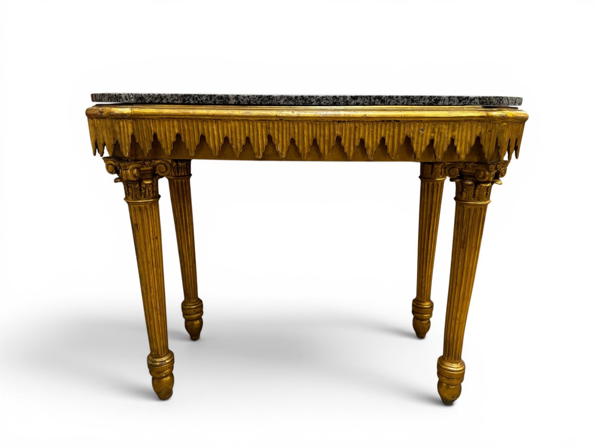 18th-century Italian Gilded Wooden Console Table