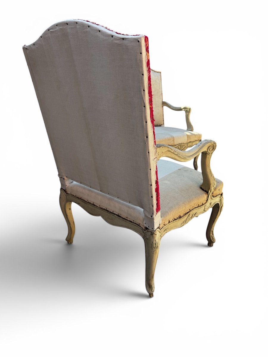 Paire de fauteuils Louis XV-photo-2