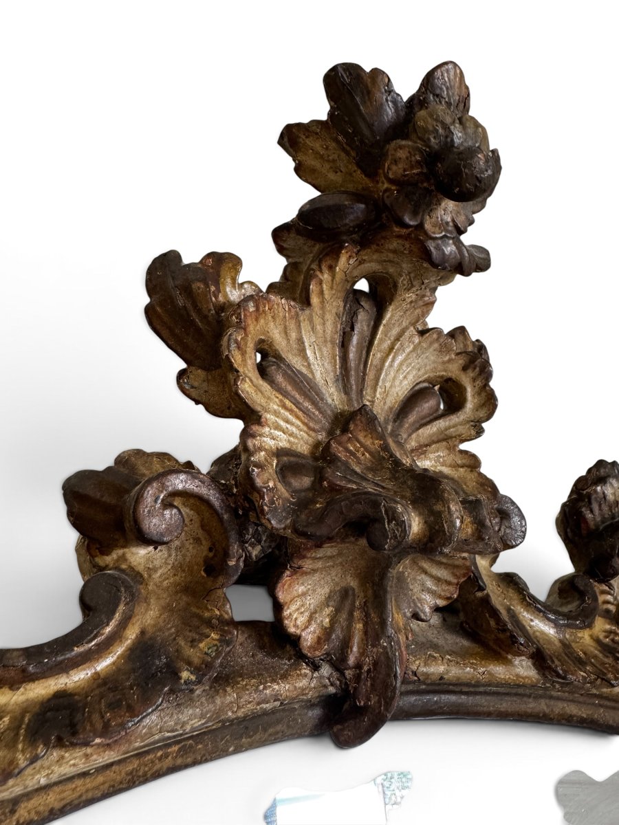 Miroir Italien en bois peint et bois doré-photo-3