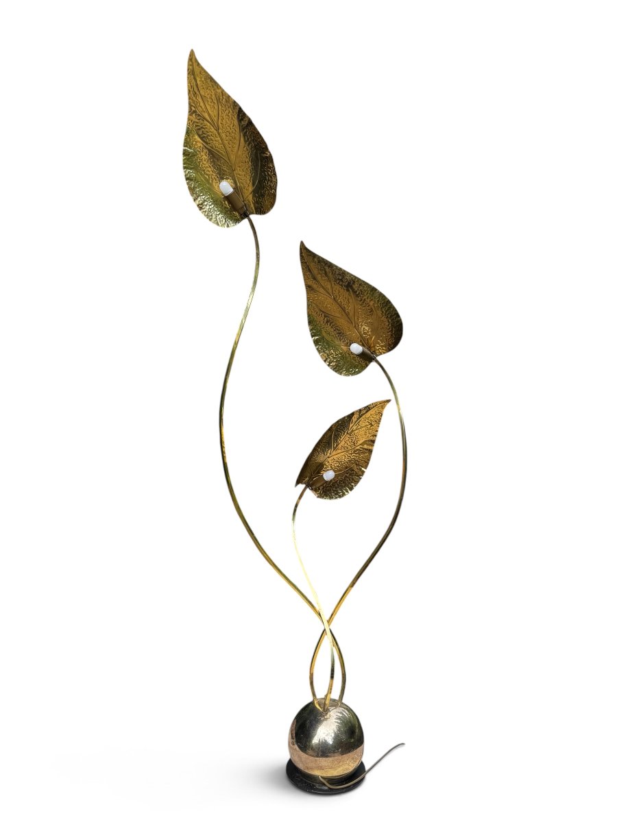 Gold-plated Brass Floor Lamp-photo-2