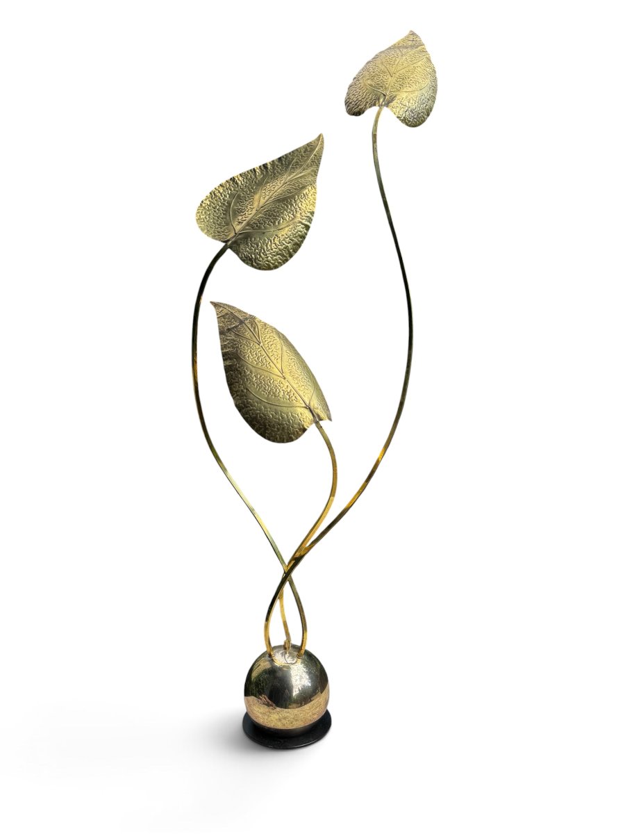 Gold-plated Brass Floor Lamp