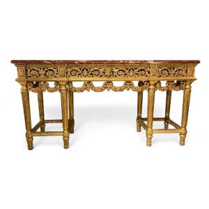 Golden Wood Console 