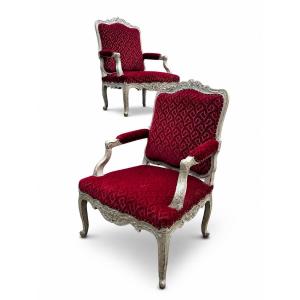 Paire de fauteuils Louis XV