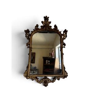 Miroir Italien en bois peint et bois doré