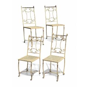 Set Of Four Wrought-iron Chairs