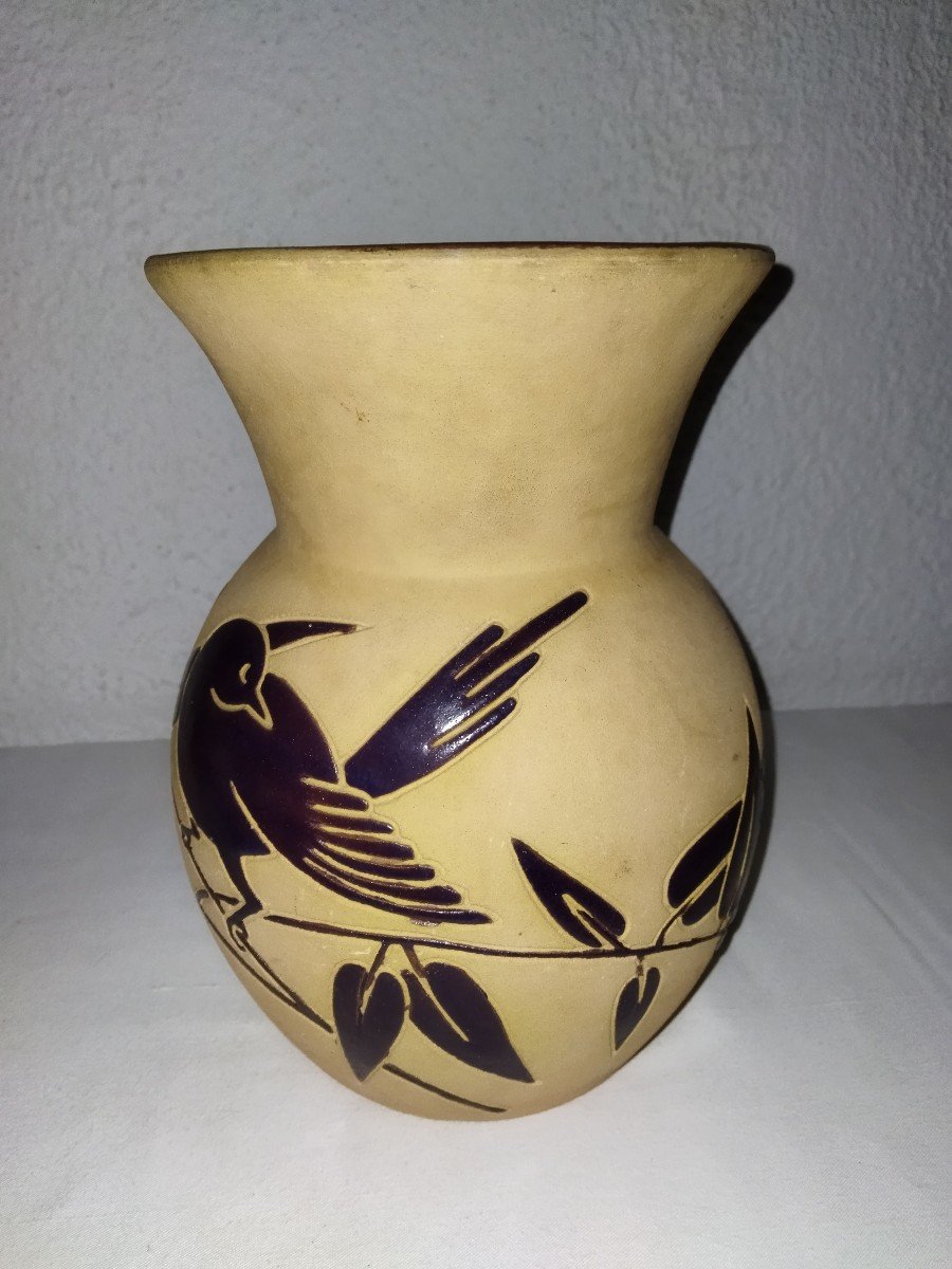 Octave Larrieu Ceramic Collectible Vase Art Deco Period-photo-3