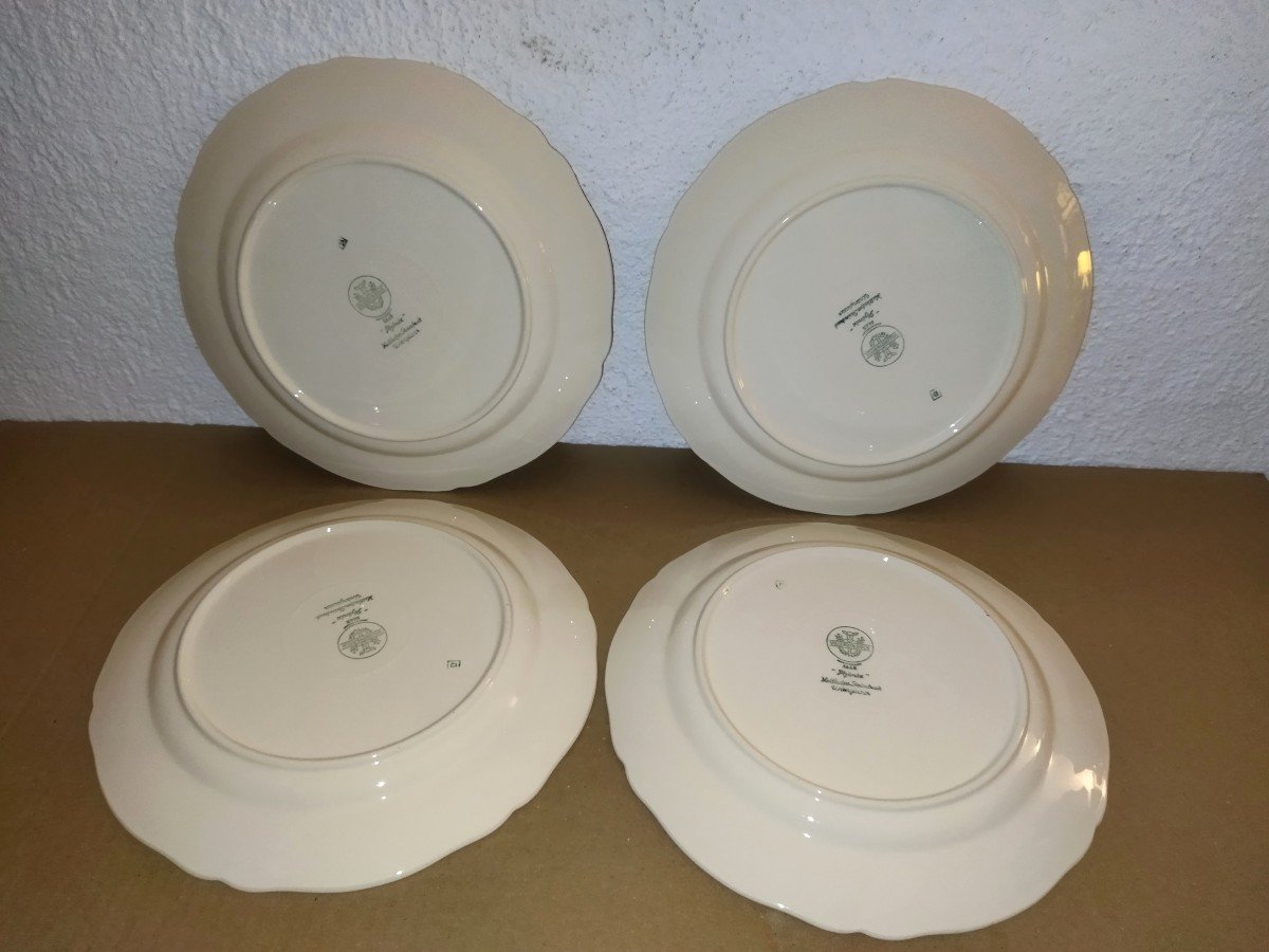 VILLEROY & BOCH 12 Assiettes Plates à Décor Floral Et d'Oiseaux-photo-2